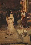 John William Waterhouse Marianne Leaving the Judgment Seat of Herod oil on canvas